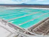 Lithium fields in the Atacama desert in Chile, South America - a surreal landscape where batteries are born