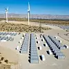 Battery storage array at power plant in the desert near Palm Springs
