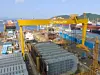 Dock einer Werft von Hanwha Ocean
