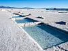 Lithium-Abbau in einem Salzsee in den argentinischen Anden