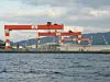 Mitsubishi Heavy Industries shipyard facility in Nagasaki Bay