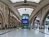 Leipzig main railway station Hauptbahnhof Hbf in Germany Deutsche Bahn DB hall Panorama
