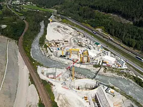 Baustelle Eisackunterquerung.