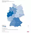 Karte Deutschland und Bundesländer mit der jeweiligen Wassergewinnung im Bundesland