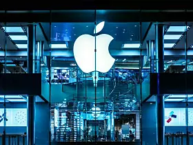 Apple-Logo im Apple-Store in Hongkong