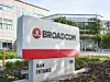 San Jose, CA, USA - Mar 5, 2020: The main entrance to American technology company Broadcom Inc.'s Headquarters. Broadcom focuses on semiconductor, infrastructure software, and cybersecurity solutions.