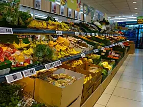 Regal in einer Lidl-Filiale in Baden-Baden