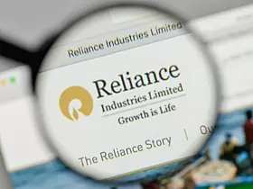 Milan, Italy - November 1, 2017: Reliance Industries logo on the website homepage.