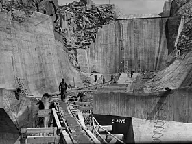 Iberdrola Bau Staudamm in den 1960er-Jahren