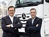 Marcus Schoenenberg, Leiter Globaler Einkauf und Lieferantenmanagement bei Daimler Truck (links/rechts) und Rainer Müller-Finkeldei, Leiter Mercedes-Benz Trucks Product Engineering // Marcus Schoenenberg, Head of Global Procurement and Supplier Management at Daimler Truck (left/right) and Rainer Müller-Finkeldei, Head of Mercedes-Benz Trucks Product Engineering