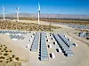 Battery storage array at power plant in the desert near Palm Springs
