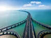 Aerial photography of Qingdao Jiaozhou Bay Bridge