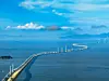 Aerial view of Hong Kong-Zhuhai-Macao Bridge panorama