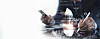 SAP - Business process automation software and management software, Businessman using digital tablet with ERP enterprise resources planning system concept, data processing, business intelligence